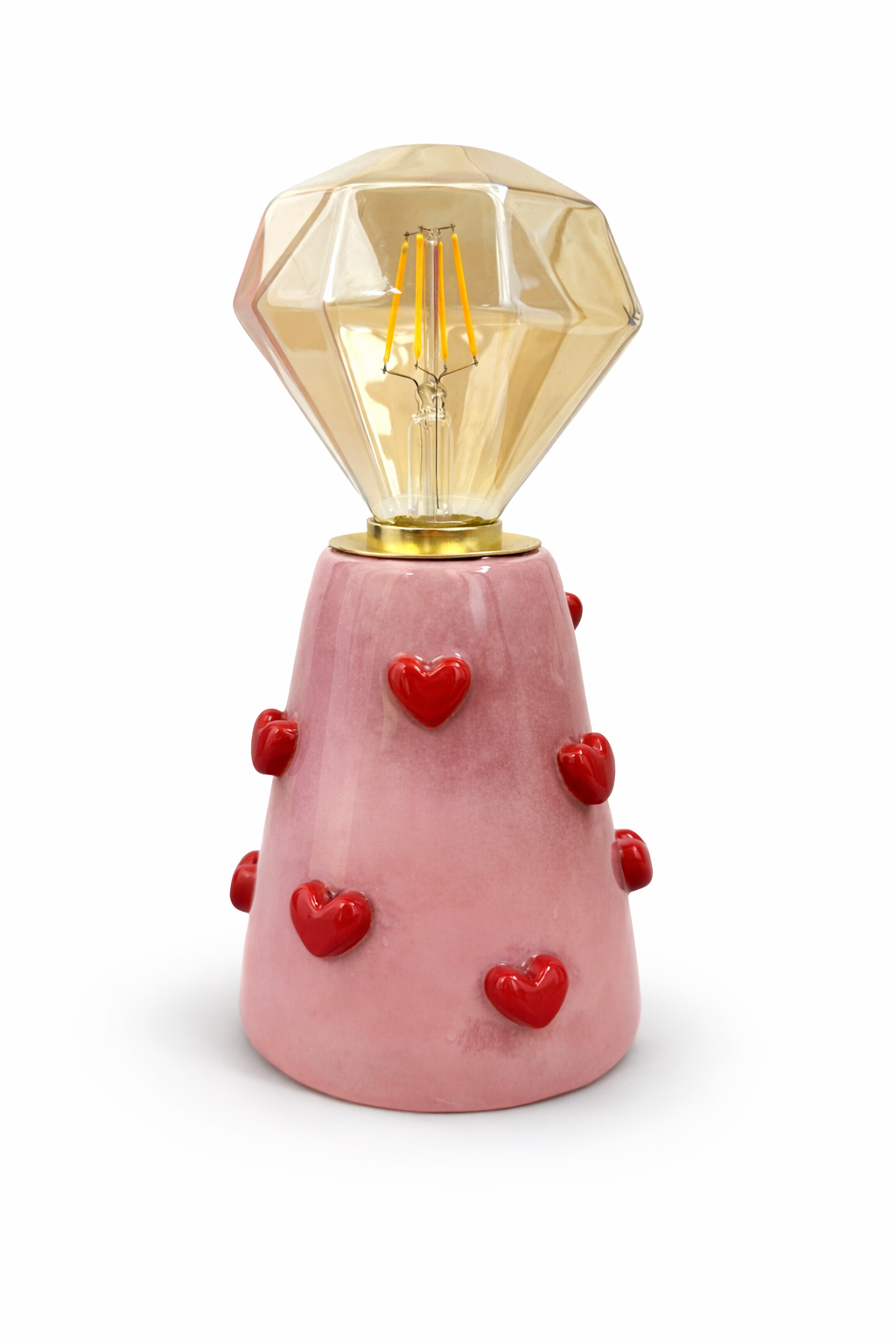 Lampada in Ceramica con Cuori