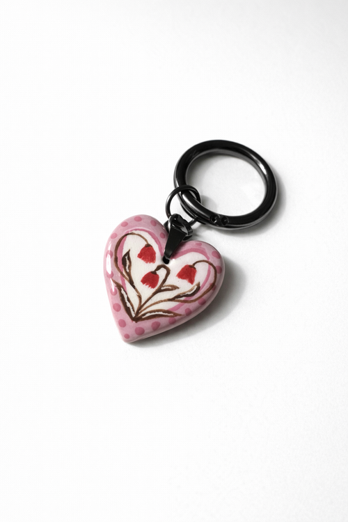 Ciondolo da borsa - Portachiavi in ceramica
