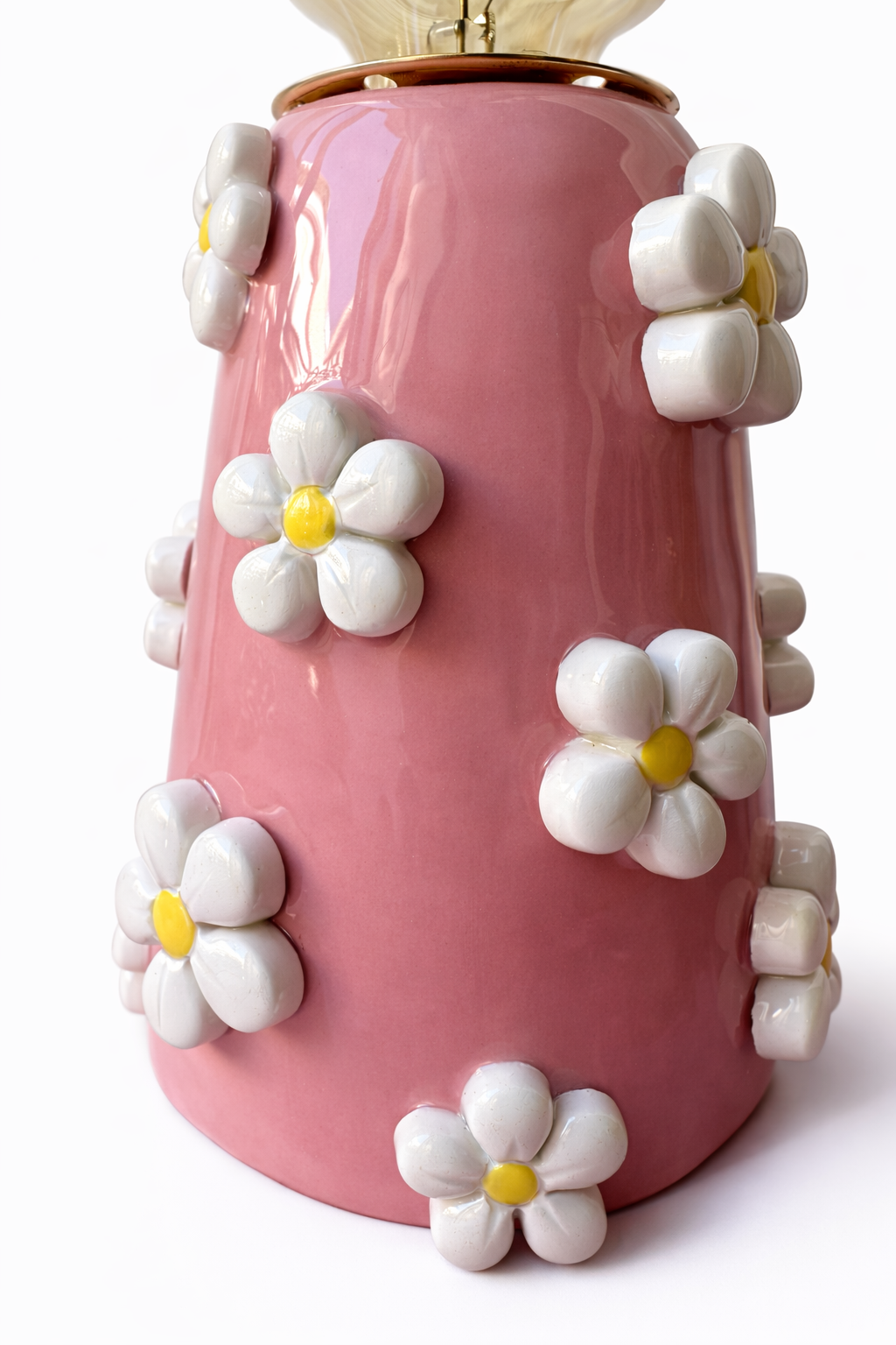 Lampada in Ceramica Con Fiori