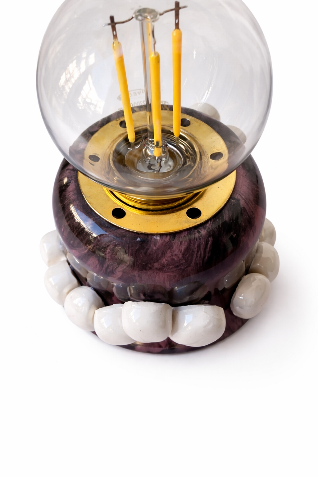 MiniLampada in Ceramica Con Fiori