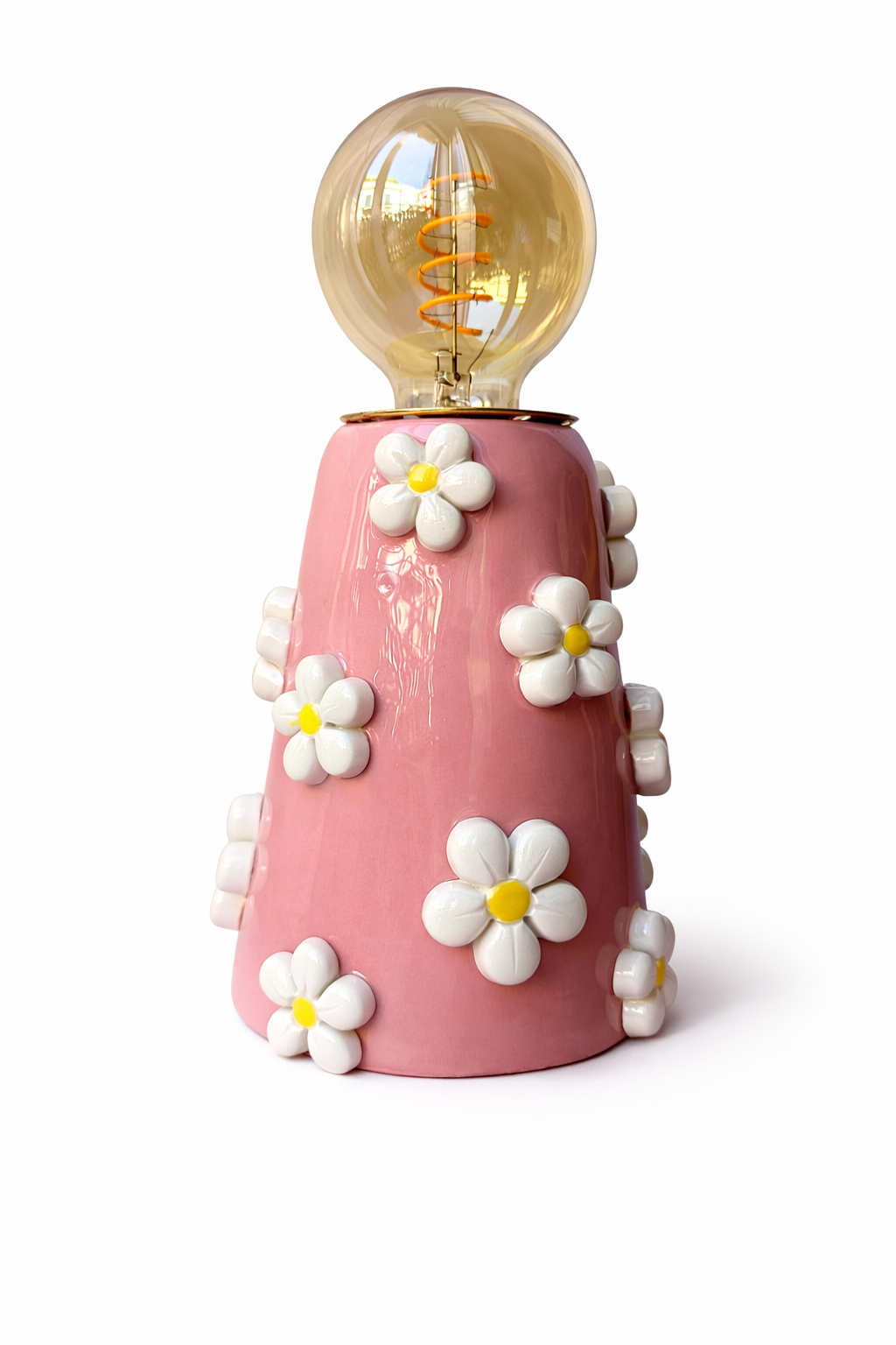 Lampada in Ceramica Con Fiori