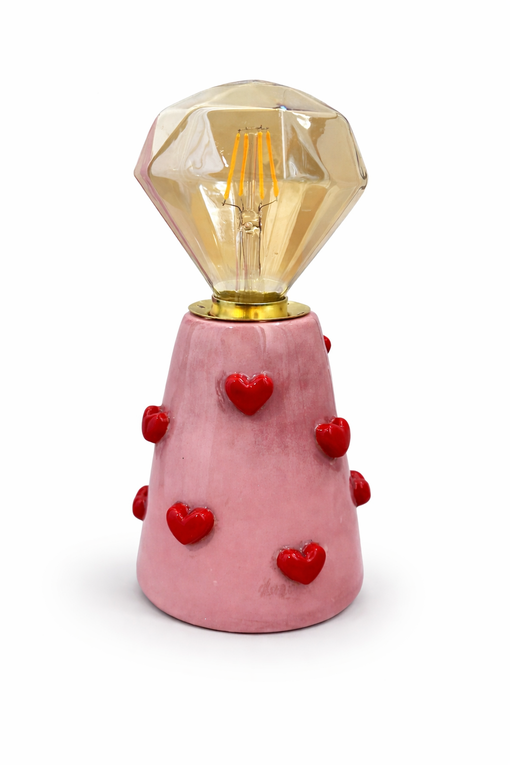 Lampada in Ceramica con Cuori