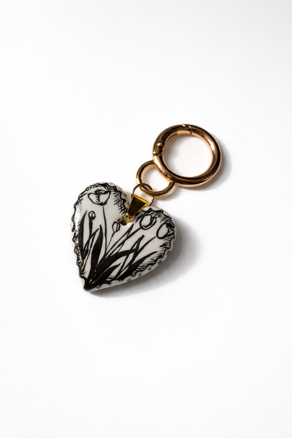 Ciondolo da borsa - Portachiavi in ceramica